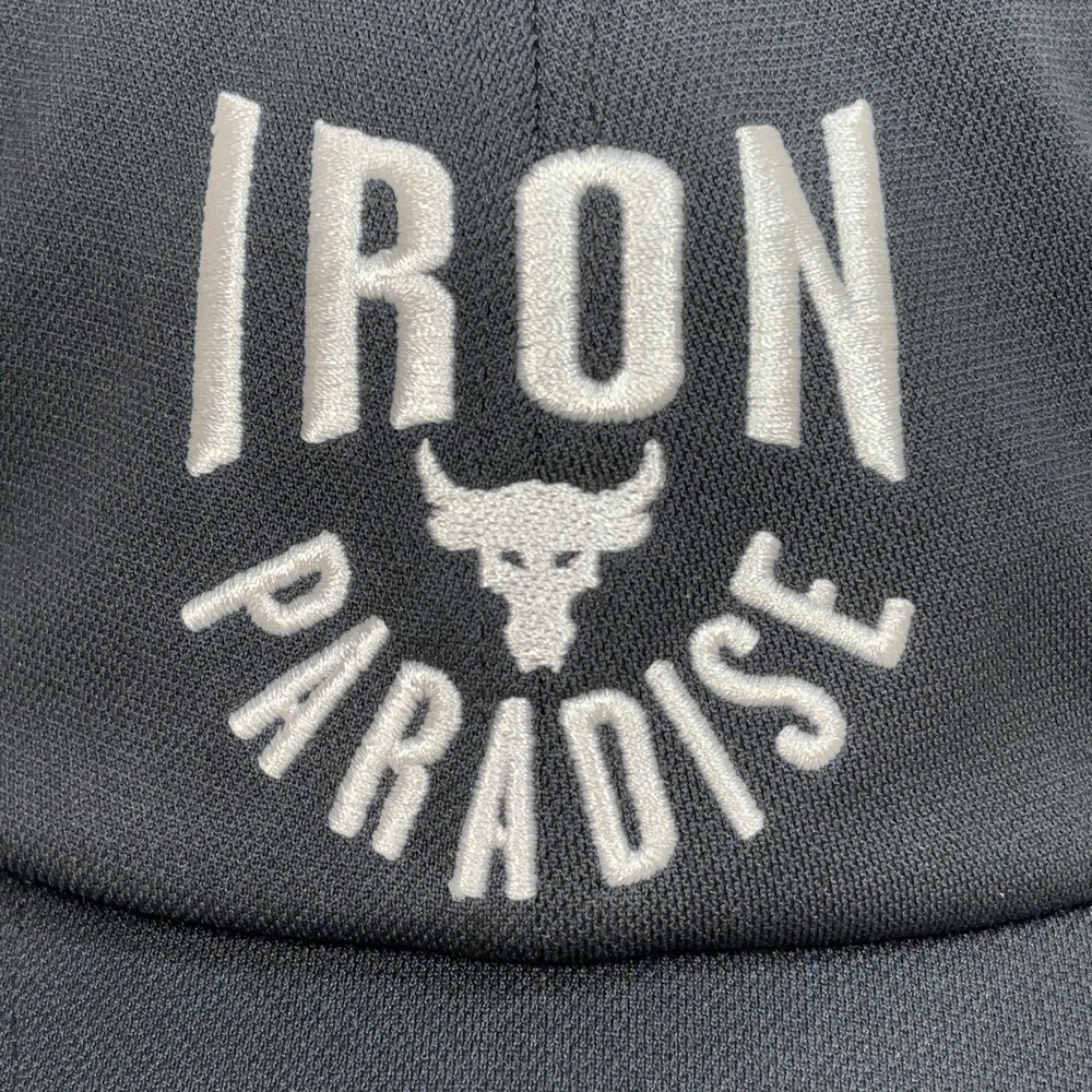 Under Armour Iron Paradise Hat Women's One Size Black Project Rock Bull Free Fit - Picture 6 of 14